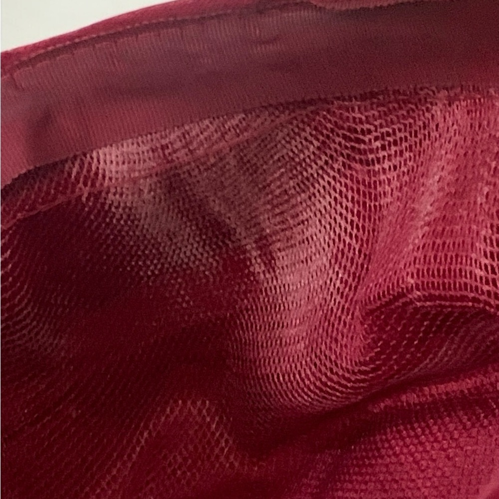 1960s Raspberry Red Vintage Velvet Turban Hat with Jewel Accent - Picture 10 of 14